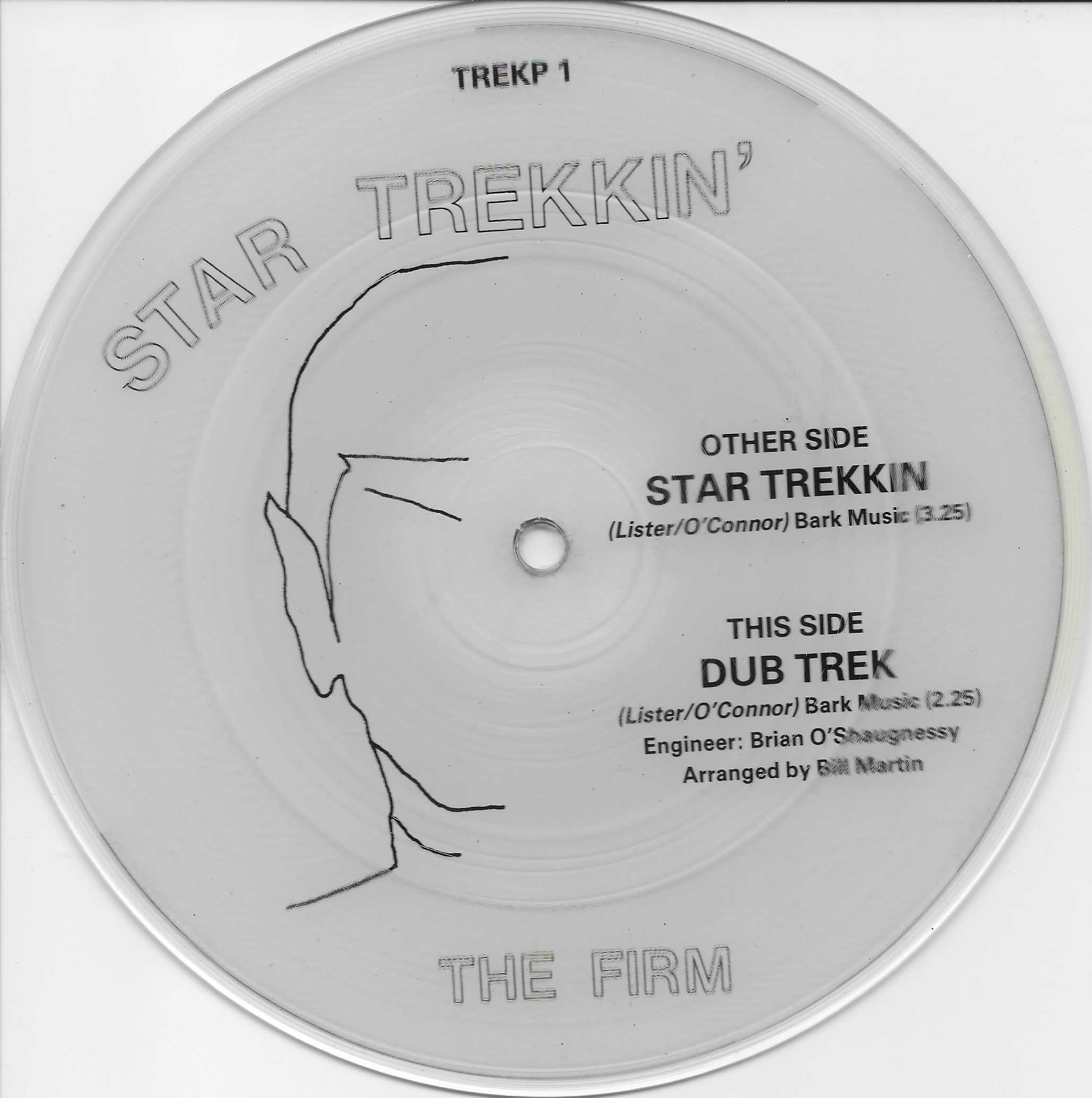 Picture of TREK P 1 Star trekkin' by artist Lister / O'Connor / The Firm from the BBC records and Tapes library
